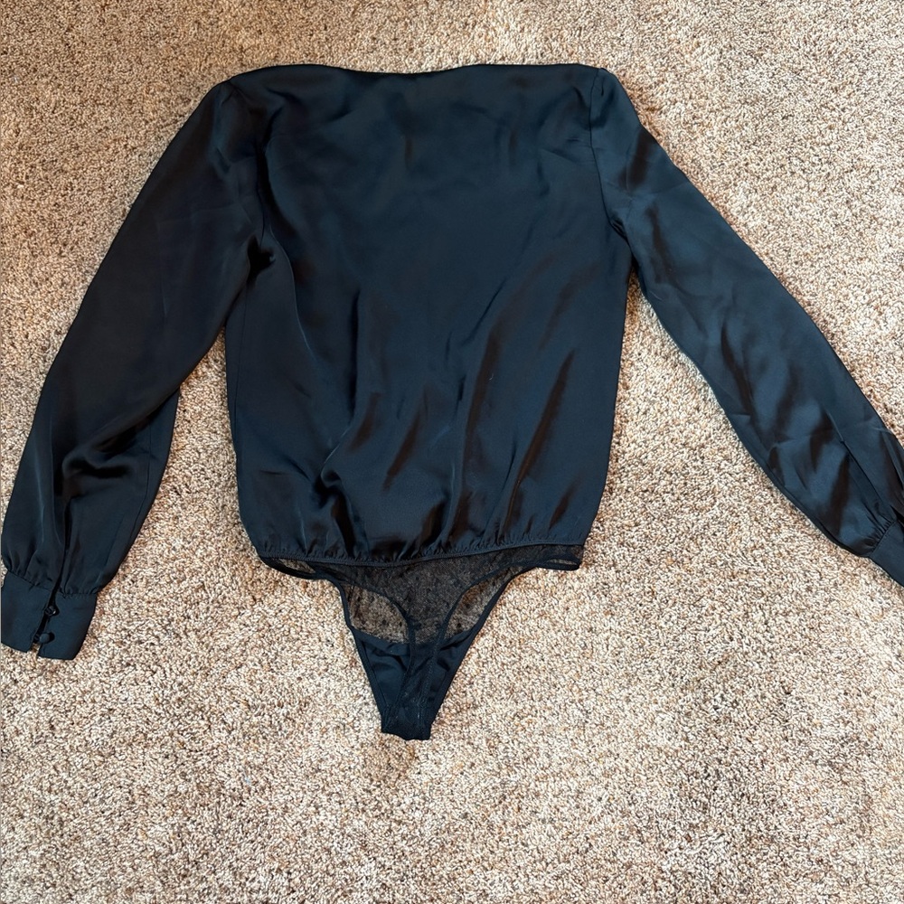 NWT!!!  Abercrombie & Fitch Black Wrap Style Bodysuit - Picture 6 of 8